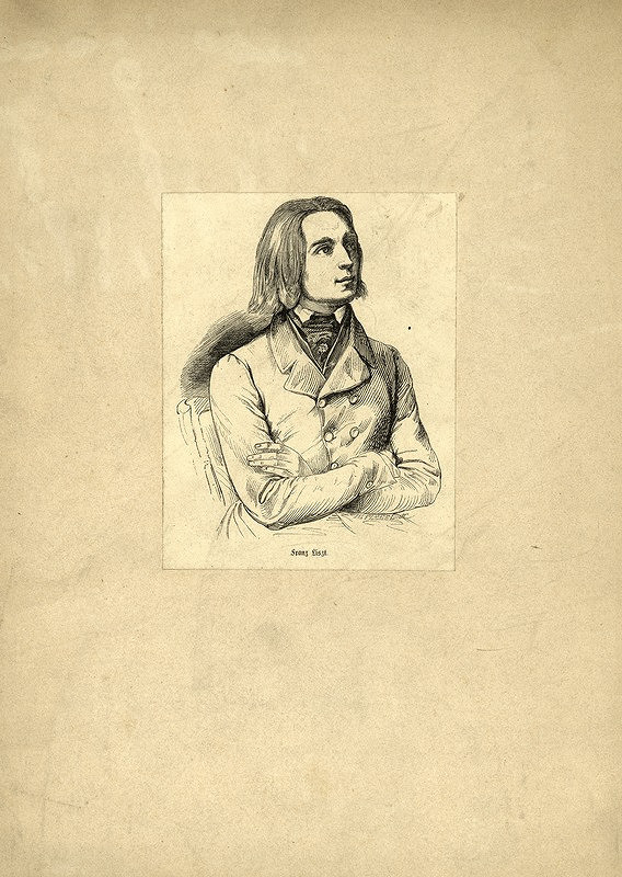 Johann Gottfried Flegel – Portrét Franza Liszta