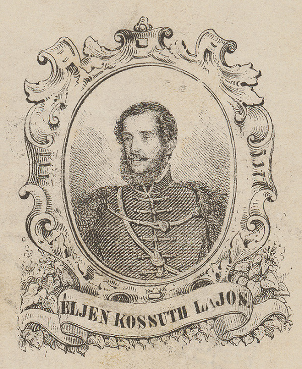 Stredoeurópsky grafik z 1. polovice 19. storočia – Podobizeň Ľudovíta Kossutha