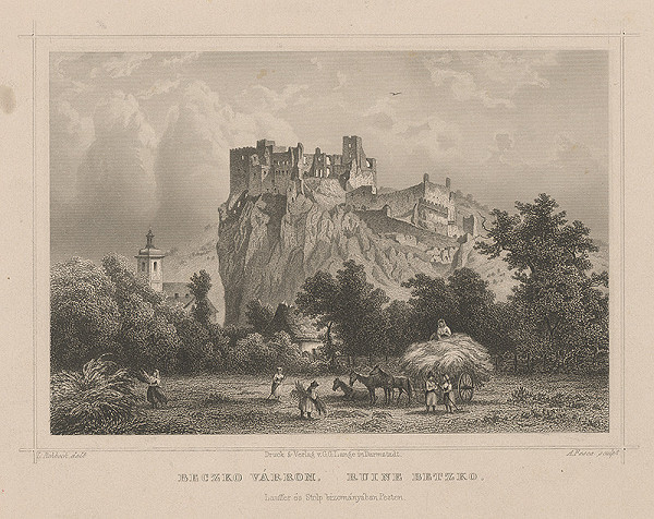 Ludwig Rohbock, A. Fesca – Ruiny hradu Beckov