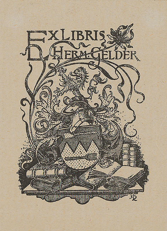 Adolf Matthias Hildebrandt – Ex libris Herm.Gelder