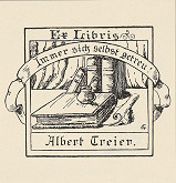 Adolph Johannes Fischer – Ex libris Albert Treier 
