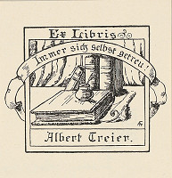 Adolph Johannes Fischer – Ex libris Albert Treier 