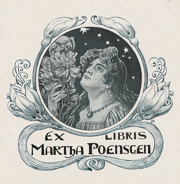 A.F. Monogramista, A.F. – Ex libris Martha Poensgen