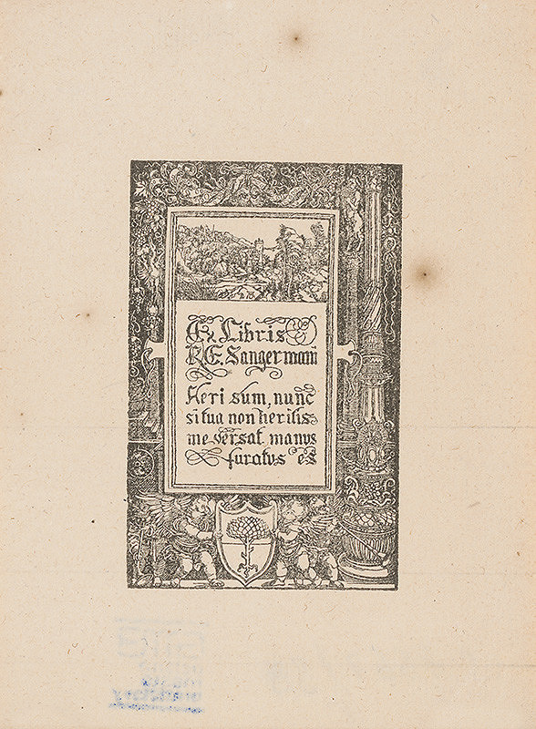 Neznámy autor – Ex libris R.E.Sangermani