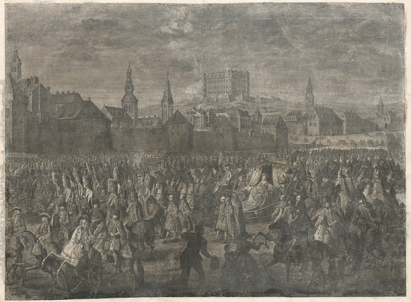 Johann Daniel Herz st. – Sprievod Márie Terézie ku korunovačnému pahorku v Bratislave 