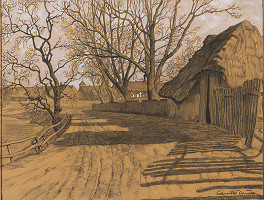 Camillo Danek – Krajina s cintorínom 