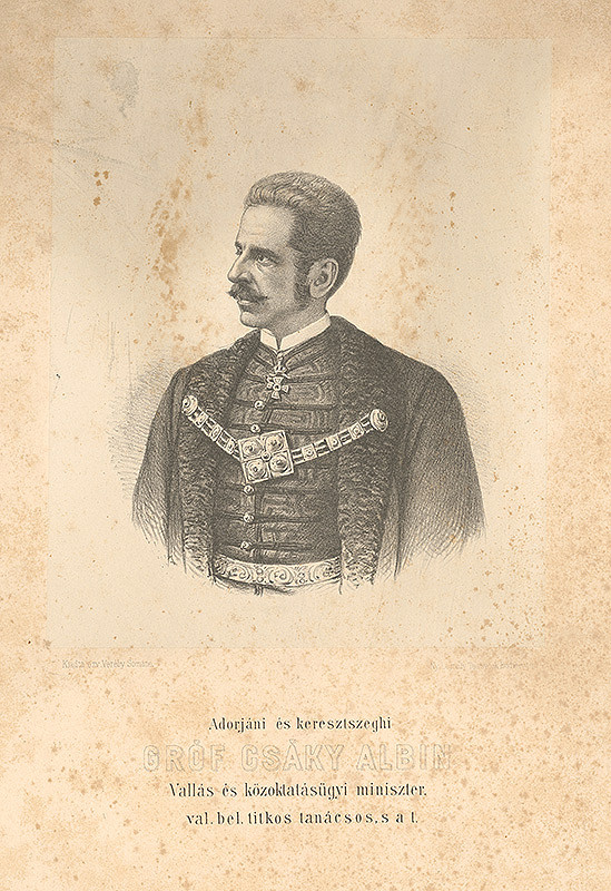 Stredoeurópsky grafik z 19. storočia – Portrét grófa Albina Csákyho