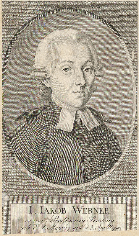 Stredoeurópsky grafik z 2. polovice 18. storočia – Portrét J. Jacoba Wernera