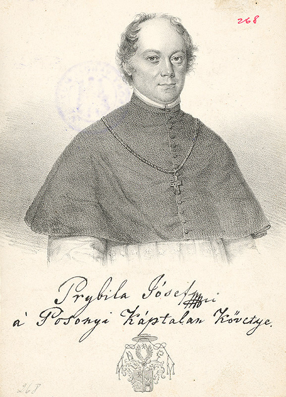 Stredoeurópsky grafik z 1. polovice 19. storočia – Portrét Jozefa Prybila