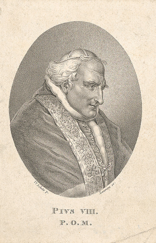 Jean Paul Laurens, V. Schetz – Portrét Piusa VIII.