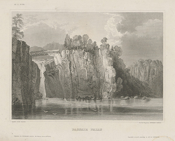 Herrmann Julius Meyer – Vodopád v skalnej úžine