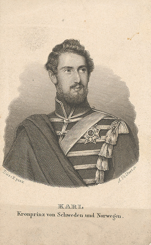 August Volkert, Friedrich Dürck – Portrét Karola XV. (IV.) ako švédskeho a nórskeho korunného princa