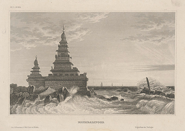 Stredoeurópsky grafik z 19. storočia – Mahabalipoor