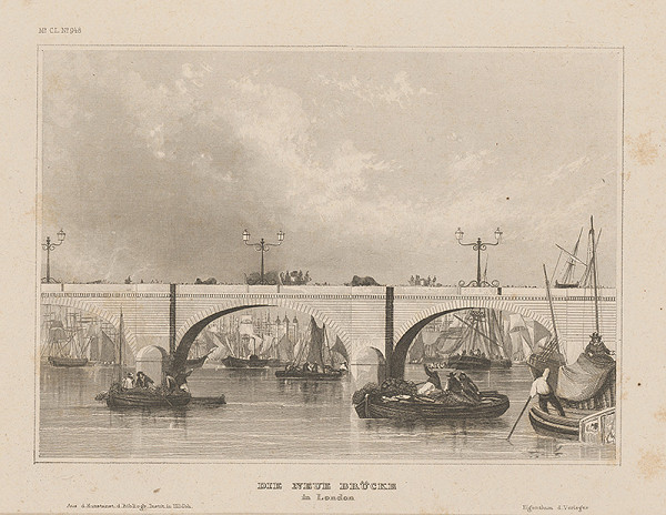 Stredoeurópsky grafik z 19. storočia – Nový most v Londýne