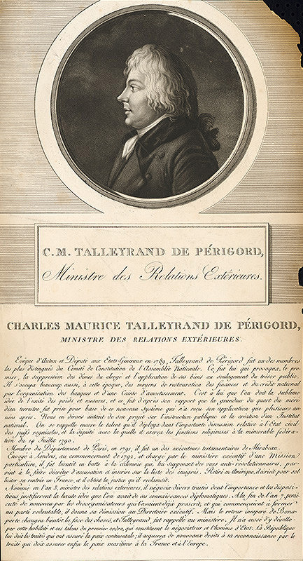 Stredoeurópky grafik z prelomu 18. - 19. storočia – Portrét C. M. Talleyranda