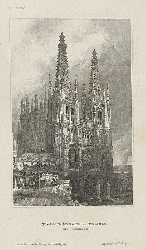 Stredoeurópsky autor z konca 1. polovice 19. storočia – Katedrála v Burgos v Španielsku