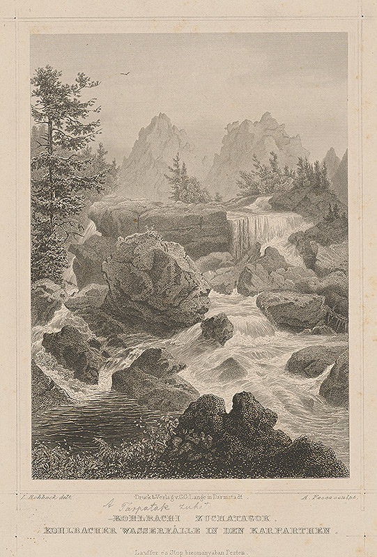 Ludwig Rohbock, A. Fesca – Kohlbachove vodopády v Karpatoch