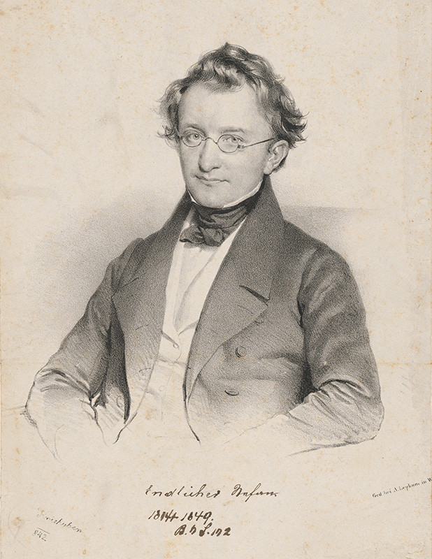Joseph Kriehuber: Portrét Štefana Ladislava Endlichera, 1842, Galéria mesta Bratislavy