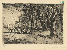 Gusztáv Magyar-Mannheimer – Drevorubači s volským záprahom 