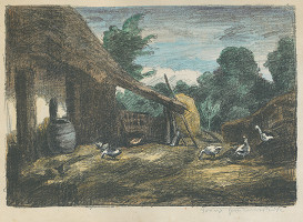 Béla Iványi-Grünwald – Sedliacký dvor s hydinou 