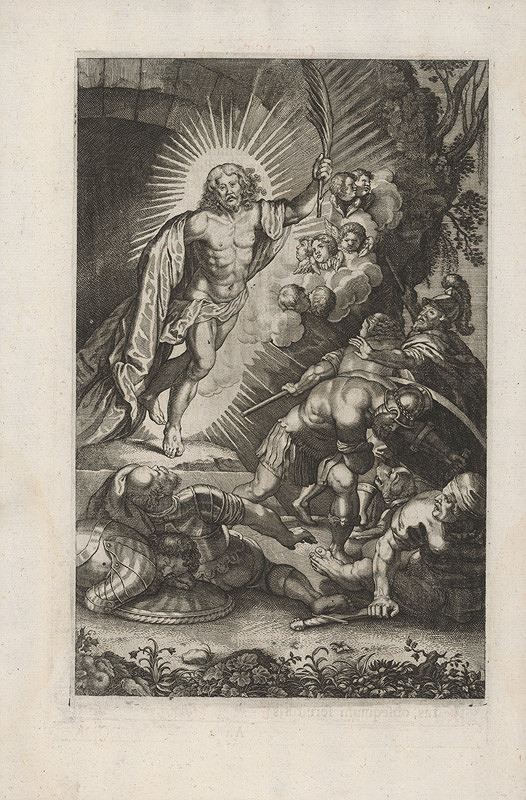 Stredoeurópsky grafik zo 17. storočia, Theodor Galle, Peter Paul Rubens – Vzkriesenie ((Zmŕtvychvstanie Krista (ilustrácia z Braviarum Romanum))  