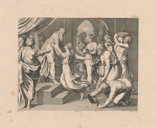 Schmidt, Raffael, Wilhelm Kandler – Kráľ Šalamún prijíma kráľovnu zo Sáby ? 