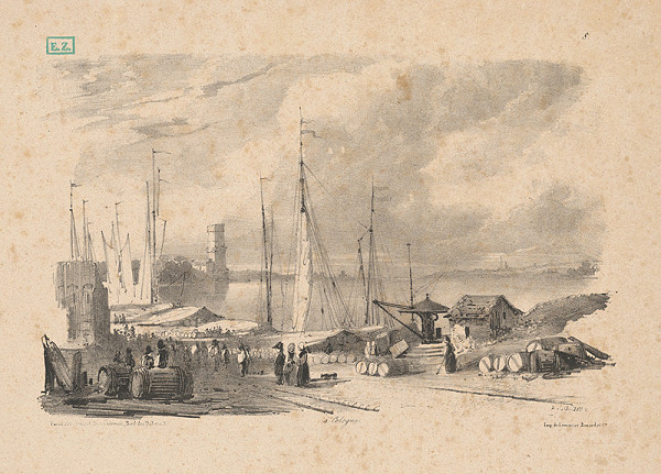 A. Catame, Gihaut frères, Bernard Lemercier, Alexandre Calame – V prístave (Kolínsky prístav) 