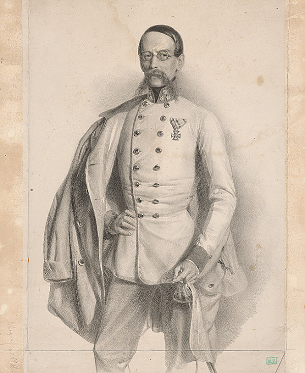 Fritz Kriehuber – Portrét dôstojníka (Portrét muža vo vojenskej uniforme) 