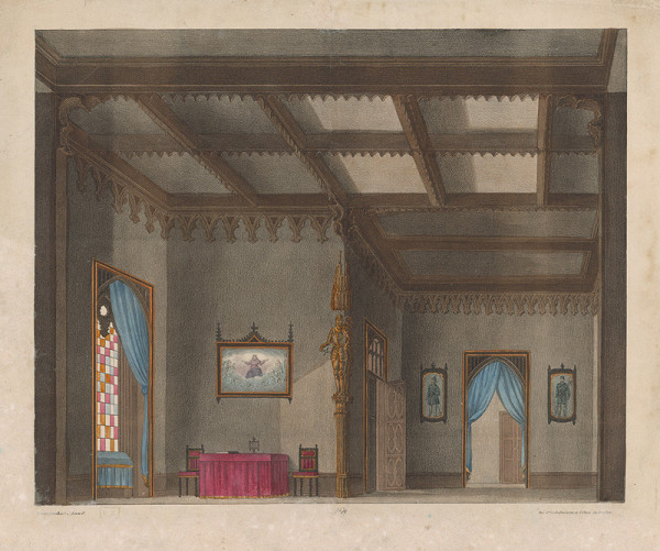 Julius Hermann Oehme, Winckelmann & Söhne – Gotická sieň (dekorácia papierového divadla č.19) 