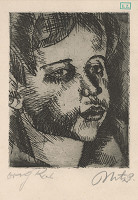 Béla Uitz – Hlava dievčatka 