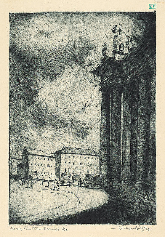 Ágost Bajor, Maďarský grafik – Kolonáda chrámu Sv. Petra v Ríme 