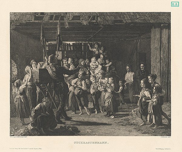 Ferdinand Georg Waldmüller, Johannes Klaus – Muž s kukátkovou bedničkou -tmavou komorou 