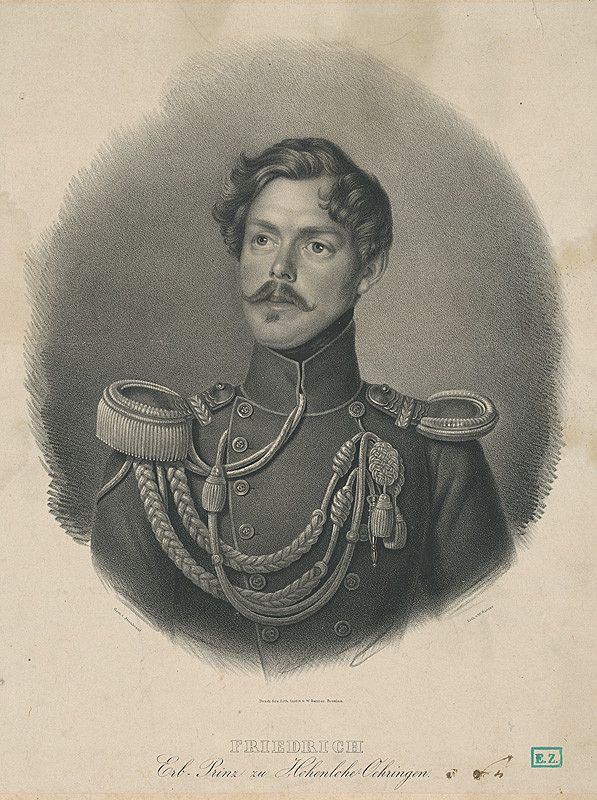 W. Santer, Stirnbrand – Portrét princa Friedricha 