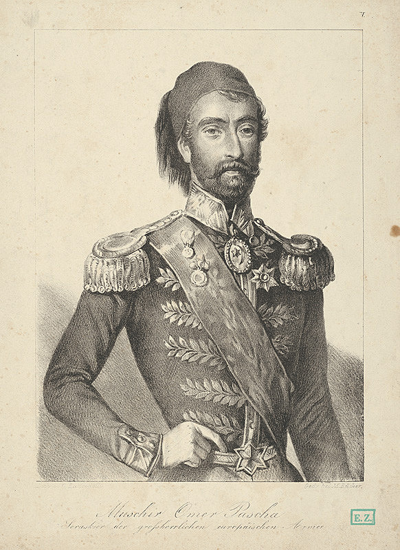 Karl Lanzedelly – Portrét pašu Omara ((Turecký generalissimus Omer Pascha (Michael Latas)) 