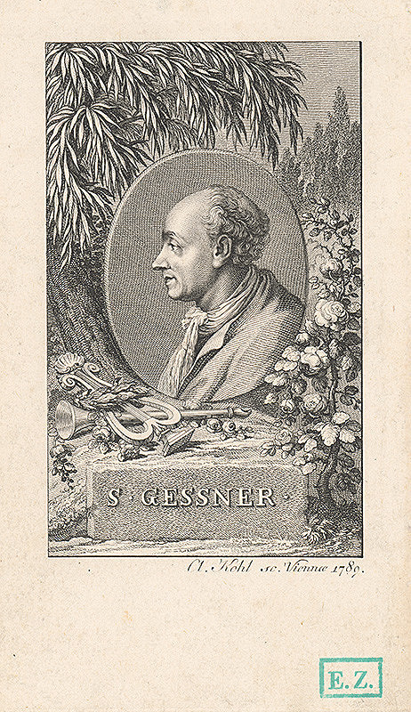 Clemens Kohl – Gessner portrétovaný vo Viedni (Švajčiarsky básnik a maliar Salomon Gessner) 