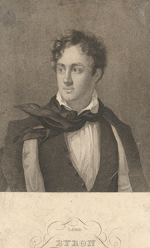 Anglický grafik, George Sanders, Bibliographisches Institut – Portrét lorda Byrona (George Gordon Noel Byron) 