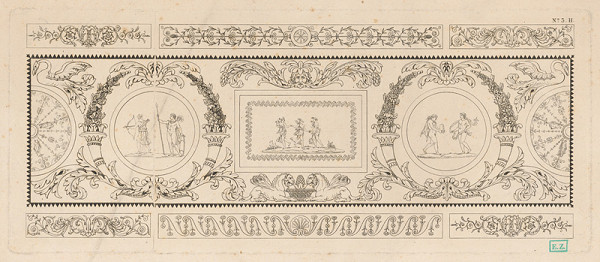 Stredoeurópsky grafik – Nástenná dekorácia s antickými motívmi 