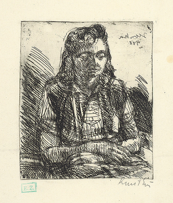 Ernö Kunt – Portrét sediacej ženy 