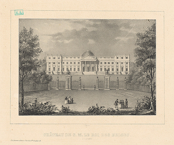 Francúzsky grafik – Kráľovský palác v Belgicku