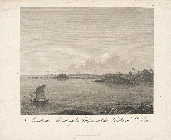 Fronzel – Pohľad na rieku s kostolom Sv. Kríža 