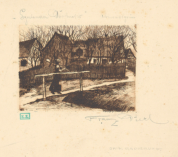 Franz Dietl – Dedinský motív z Chebska 