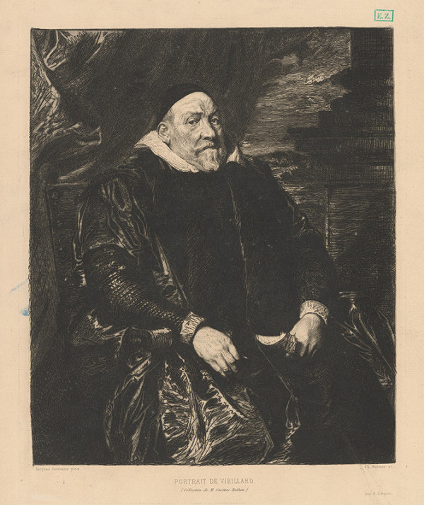 Charles Albert Waltner, François Delarue, Jacob Jordaens – Portrét Vieillarda (Vieillard) 