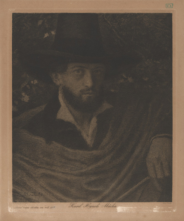 Max Švabinský, Jan Štenc, Spolek výtvarných umělců Mánes – Portrét Karla Hynka Máchu (Básnik Karel Hynek Mácha) 