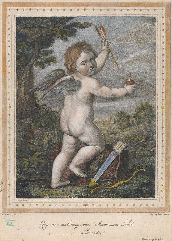 Angelo Zaffonato, Guido Reni – Amorko so šípom (Quis non malarum, quas amor curas habet ... obliviscitur?) 