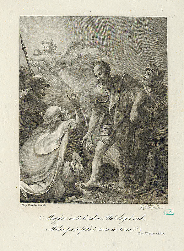 Giuseppe Calendi, Raphael Morghen, Gaspero Martellini – Z rímskej mytológie ? (Ilustrácia z knihy Torquata Tassa La Gerusalemme liberata) 