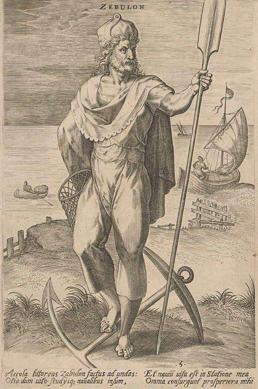 Stredoeurópsky grafik z 18. storočia, Jan Sadeler I., Claes Jansz. Visscher, Crispin van den Broeck – Zebulon