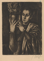 Béla Uitz – Dievča s vázou 