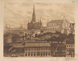 Béla Krón – Pohľad na Rybársku baštu v Budapešti 