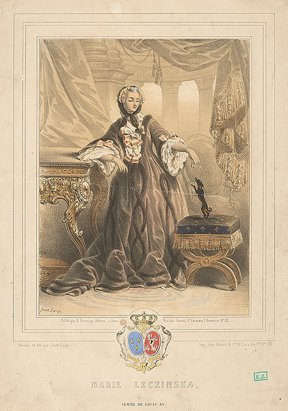 Ange Louis Janet, A. Fourmage, Aubert Croix – Portrét Márie Leczinskej (Maria Lesczyńska)