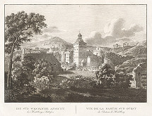 Georg Primavesi – Juhozápadný pohľad na Heidelberský zámok (Pohľad na zámok Heidelberg z juhozápadu) 